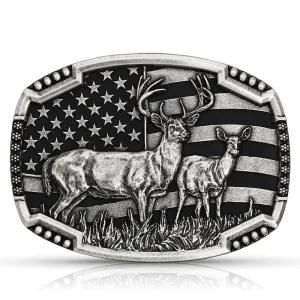 Montana Silversmiths Matched Pair Deer Buckle