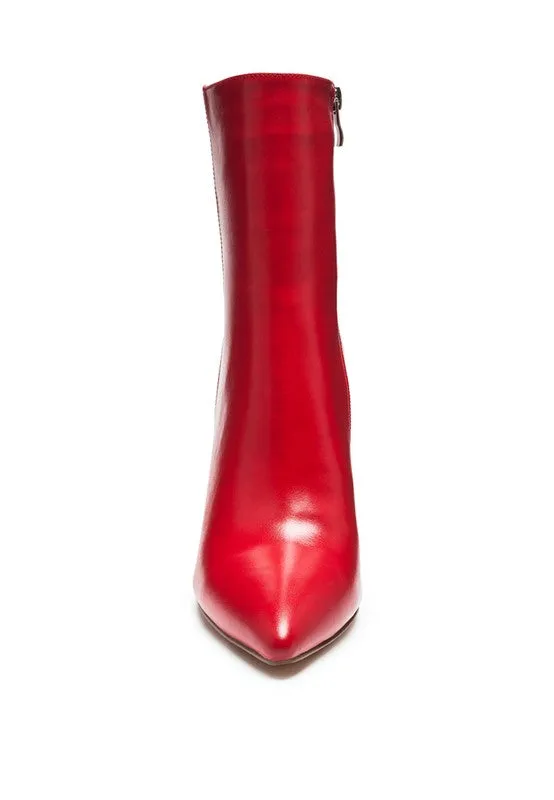 Morgan Ankle High Pointed Toe Block Heel Boot