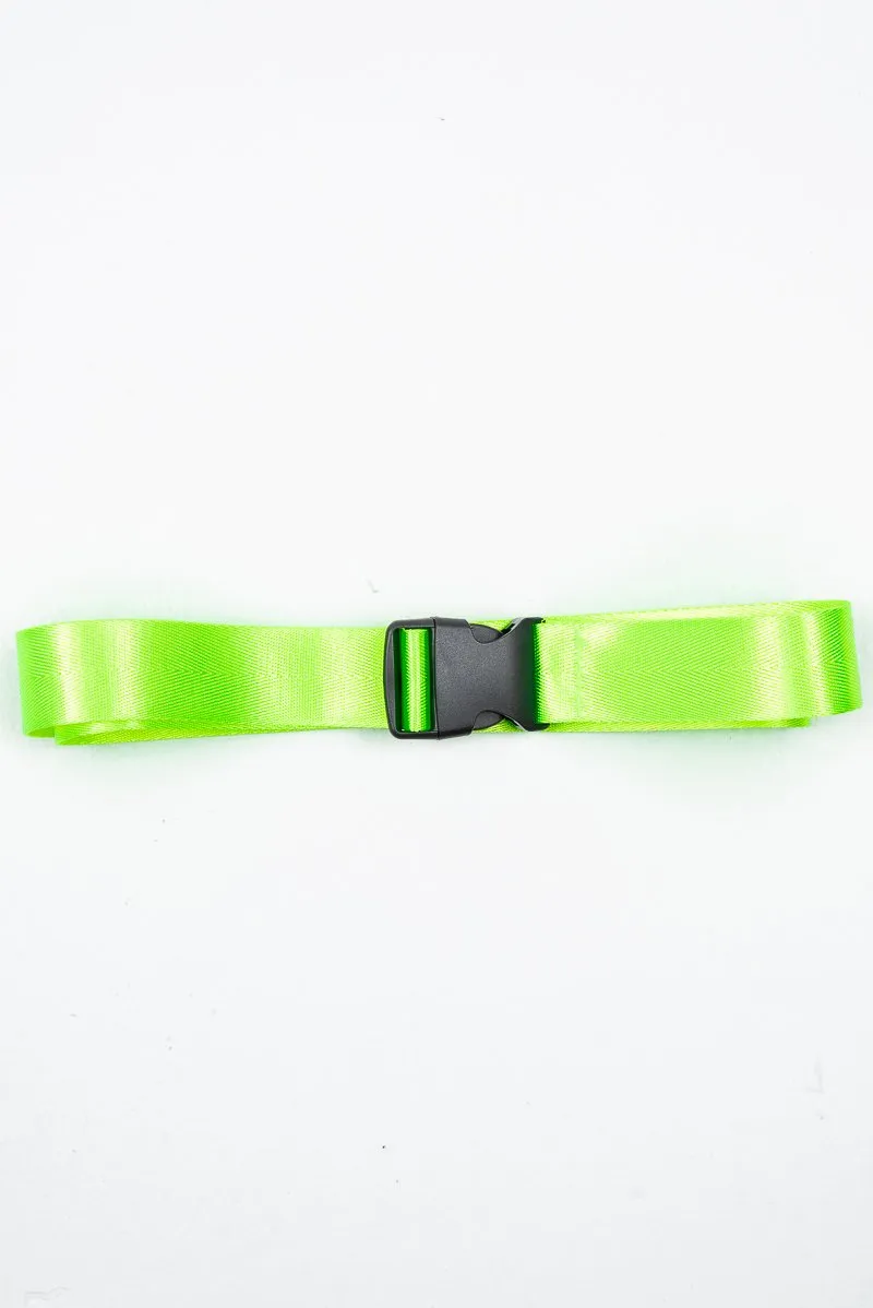 Neon Green Canvas Buckle Belt - Winslet