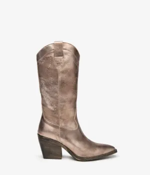 NeroGiardini - E409795D Metallic Med Calf Cowboy Boot [Size down]