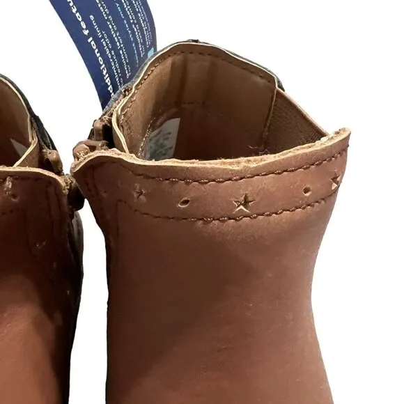 NEW Stride Rite 9W Heritage Collection Agnes Brown Leather Boots