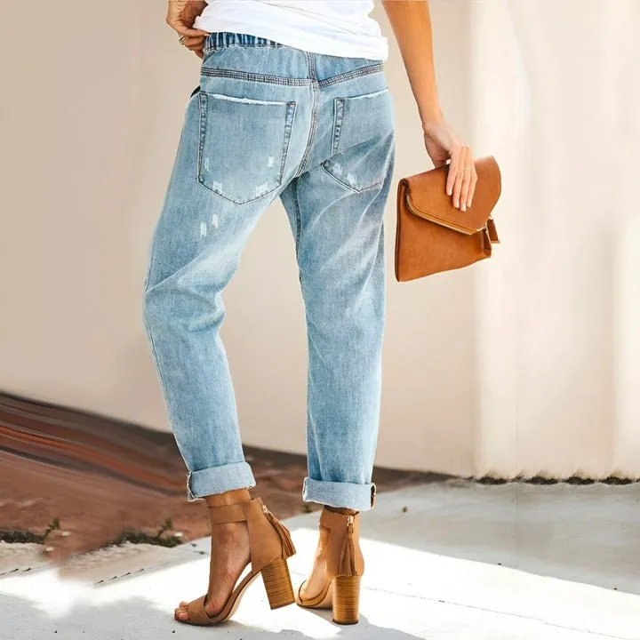 NIKKI - PANTALON EN DENIM CLASSIQUE DURABLE