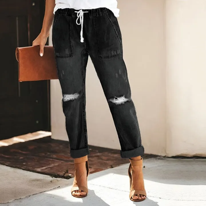 NIKKI - PANTALON EN DENIM CLASSIQUE DURABLE