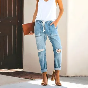 NIKKI - PANTALON EN DENIM CLASSIQUE DURABLE