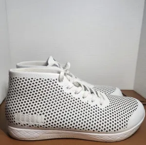 Nobull Shoes Mens 12.5 Dust Mid Leather Trainers Just The Horns White Sneakers