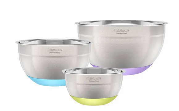 Nonslip Stainless Steel Mixing Bowls Set/3