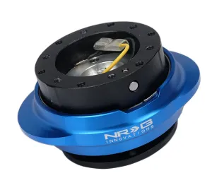 NRG SRK-220BK-BL: Black Body / Invader Blue Ring Quick Release Gen 2.2
