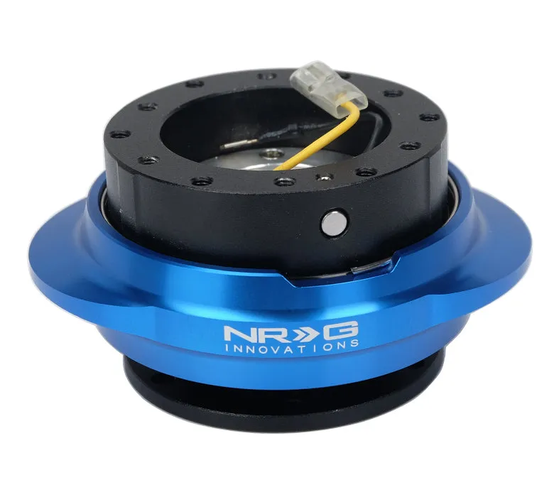 NRG SRK-220BK-BL: Black Body / Invader Blue Ring Quick Release Gen 2.2