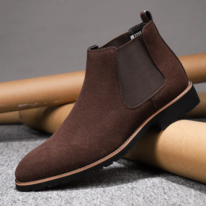 Nubuck Leather Ankle Boots for Mens