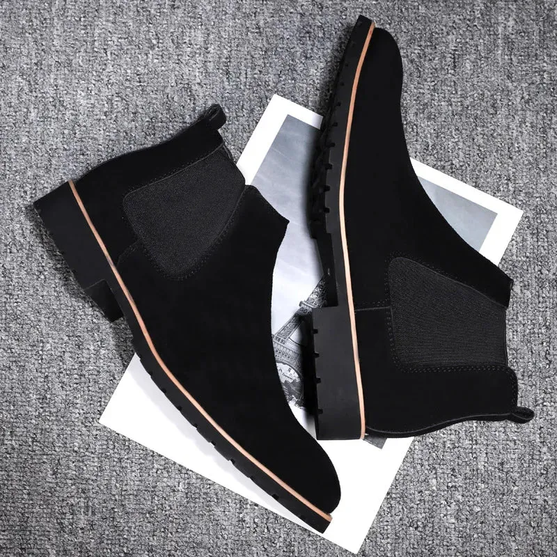 Nubuck Leather Ankle Boots for Mens