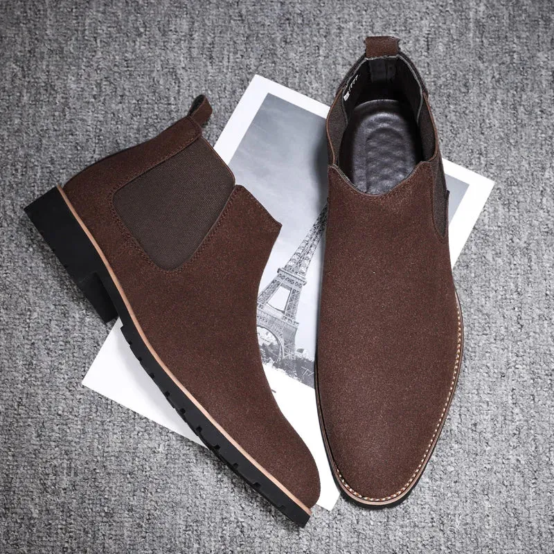 Nubuck Leather Ankle Boots for Mens
