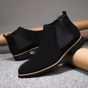 Nubuck Leather Ankle Boots for Mens
