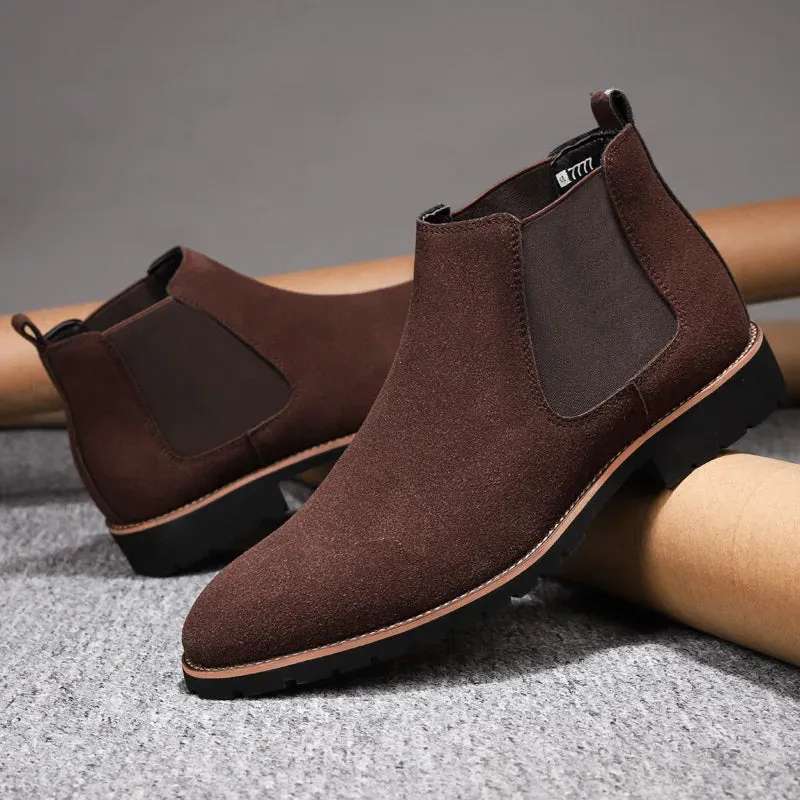 Nubuck Leather Ankle Boots for Mens
