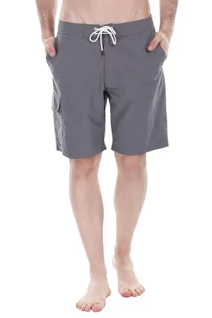 Nylon Quick Dry Swim Boardshorts With Side Cargo Pocket