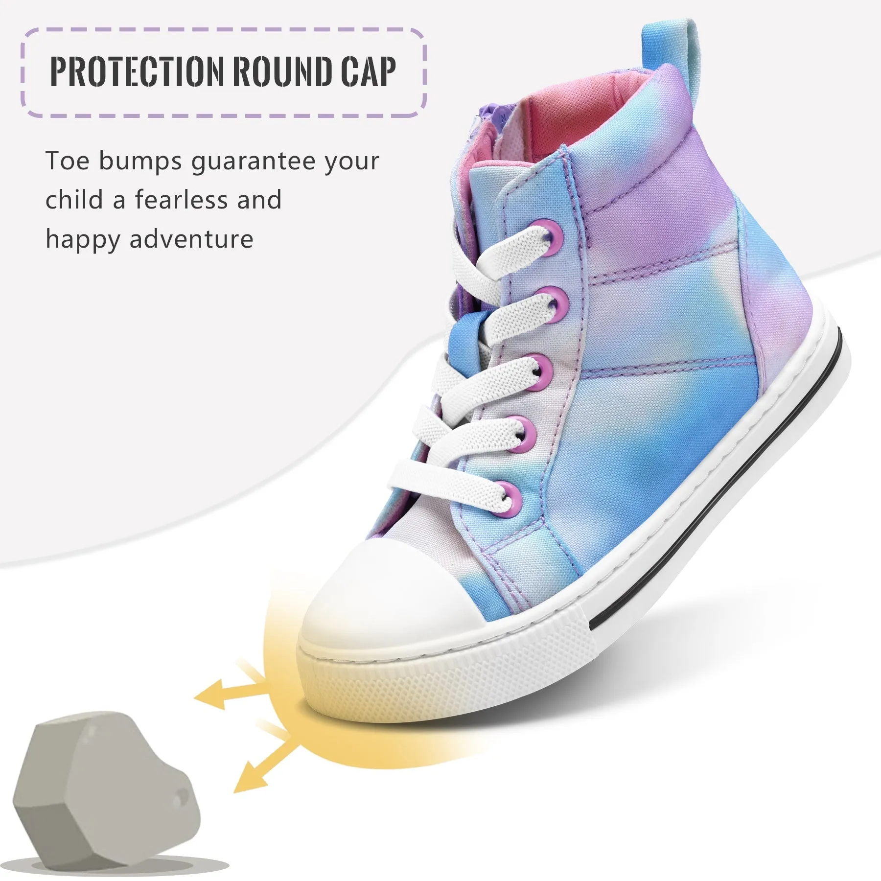 Ombre Lace-Up High-Top Sneakers