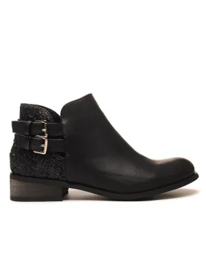 Original low boots noir pailleté