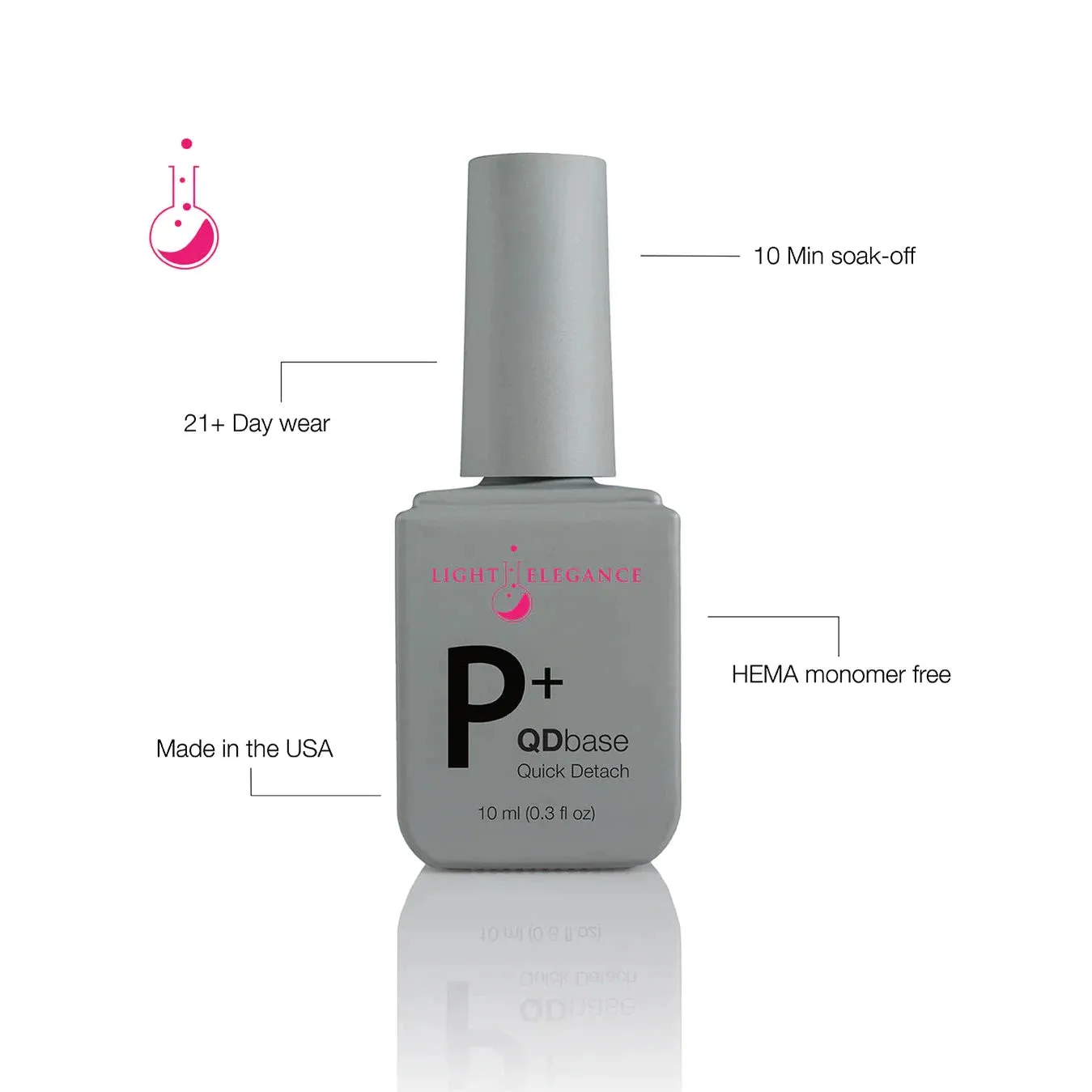 P  QDbase Soak-off Base Coat, 10 ml