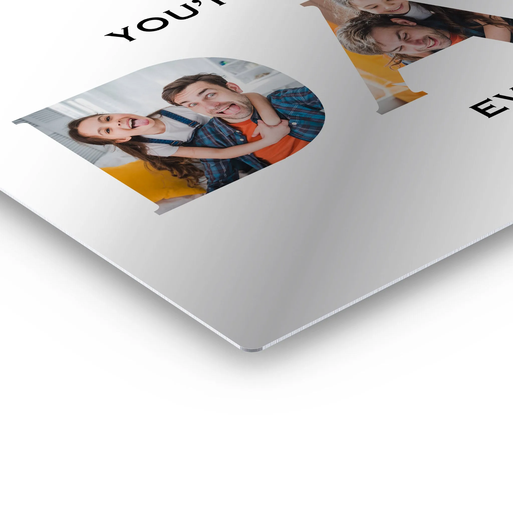 Personalized Father Gift Wall Art Custom Photo Collage DAD Letter Shape You are the Best Dad Ever
