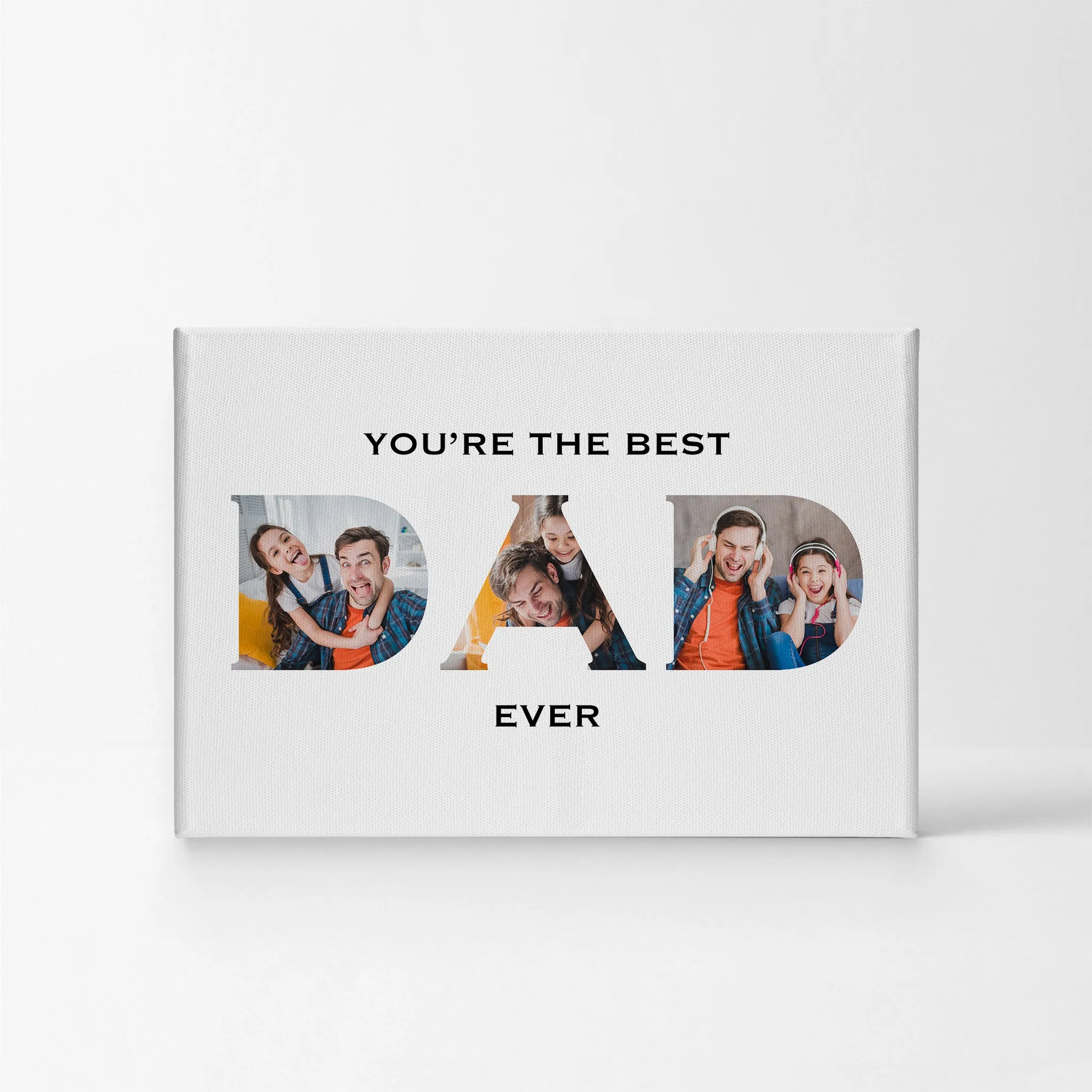 Personalized Father Gift Wall Art Custom Photo Collage DAD Letter Shape You are the Best Dad Ever