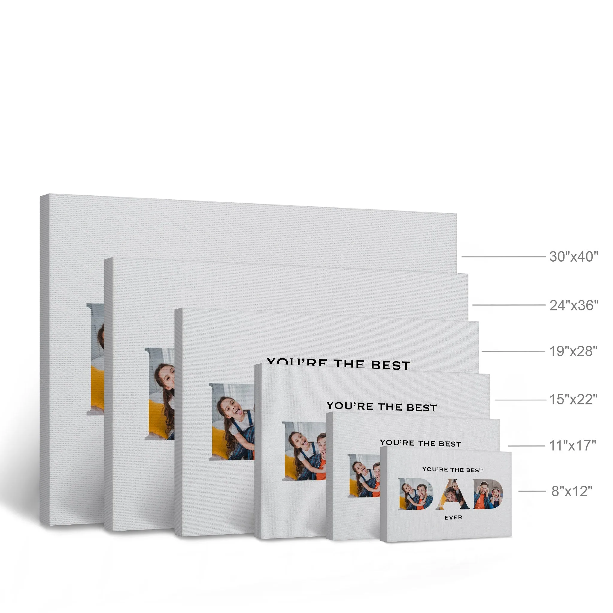 Personalized Father Gift Wall Art Custom Photo Collage DAD Letter Shape You are the Best Dad Ever
