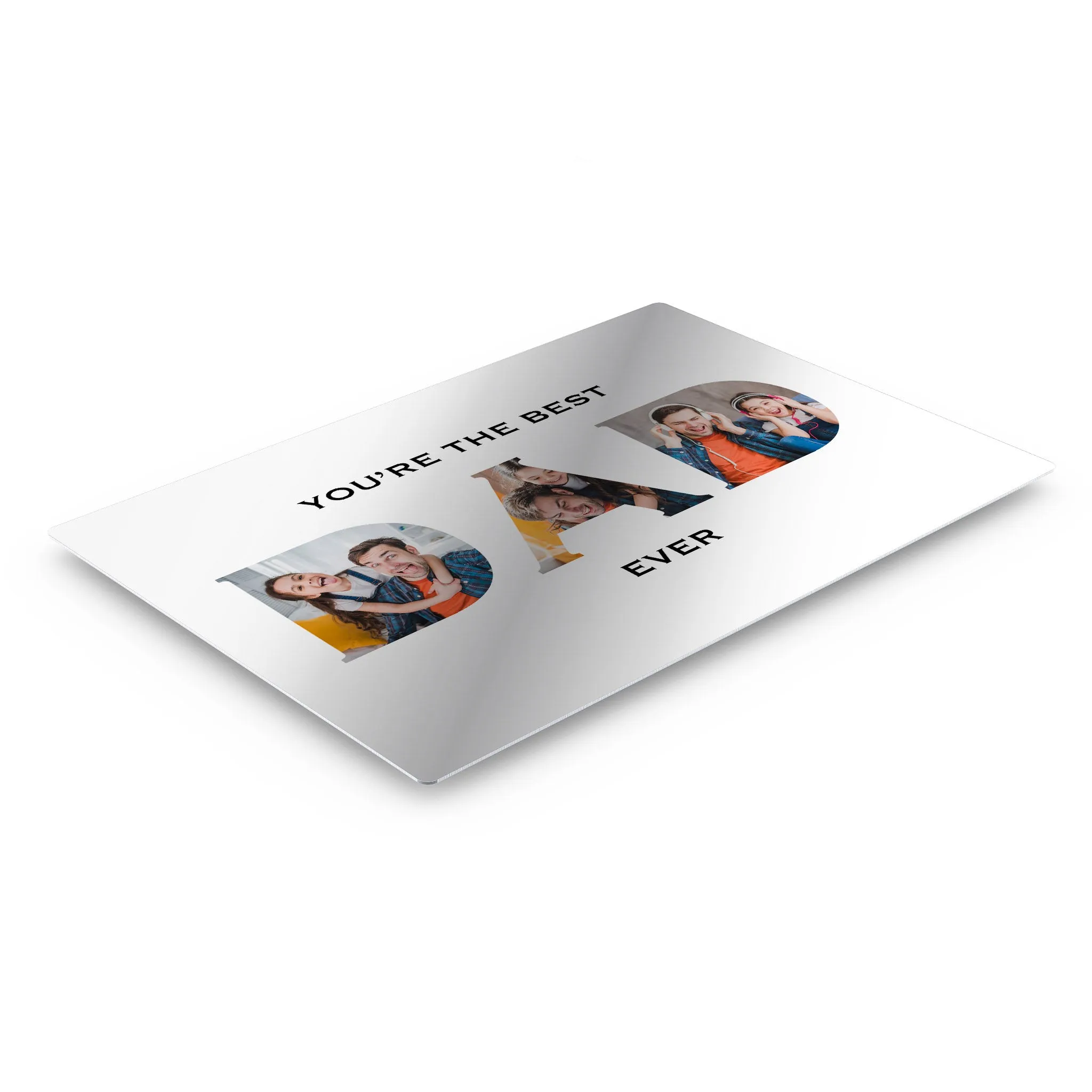 Personalized Father Gift Wall Art Custom Photo Collage DAD Letter Shape You are the Best Dad Ever