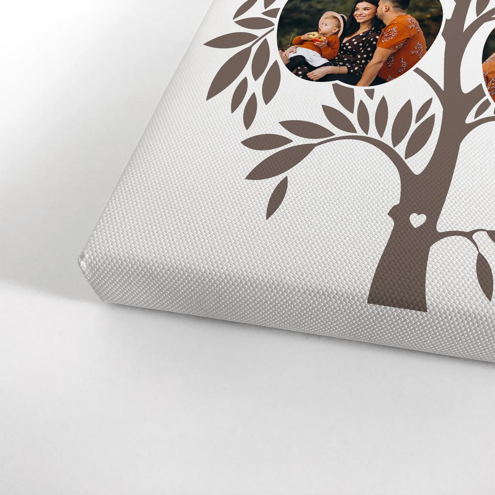 Personalized Gift Wall Art Custom Photo Collage Apple Shape Family Tree, Together Forever Quote