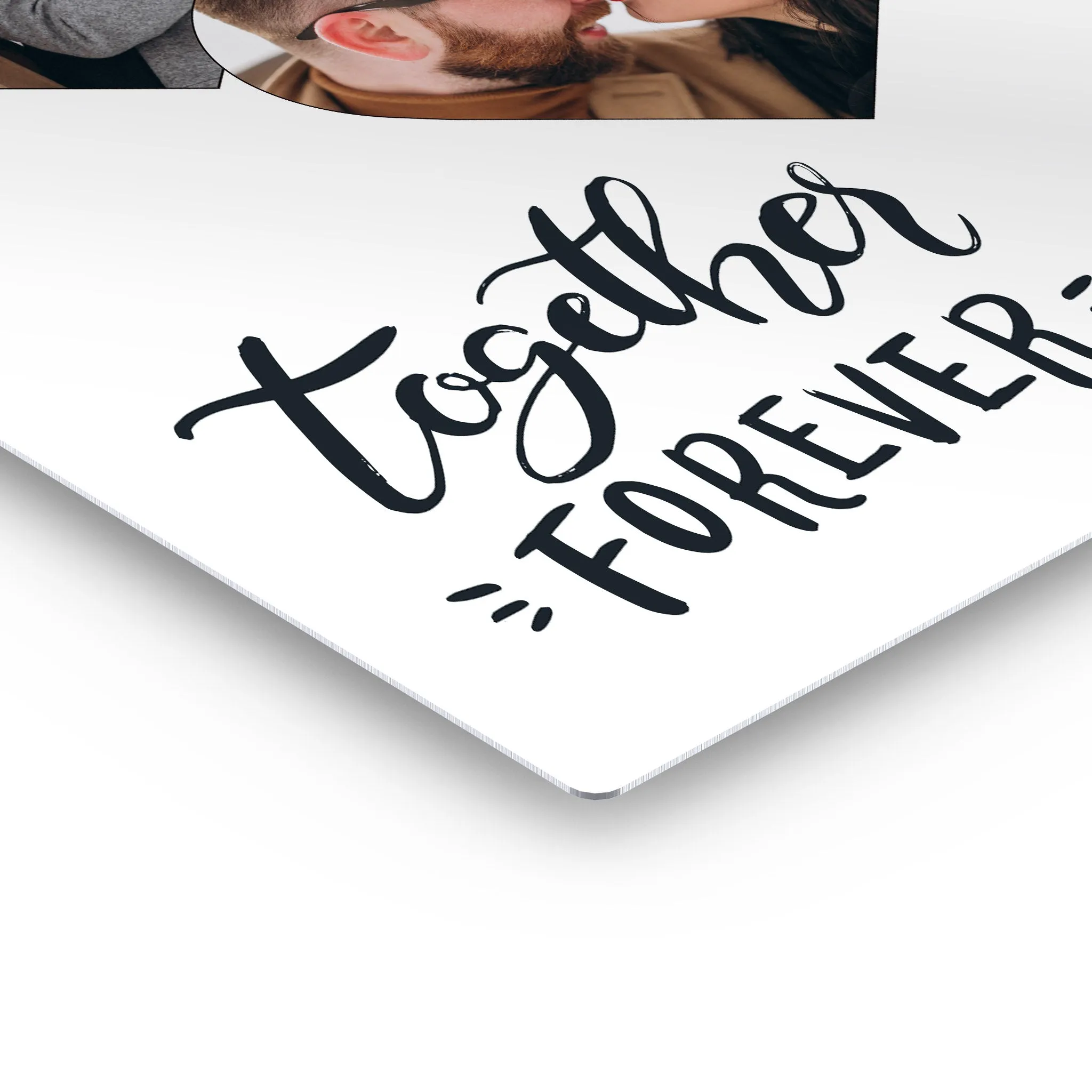 Personalized Gift Wall Art Custom Photo Collage Hearth Shape and Together Forever Quote