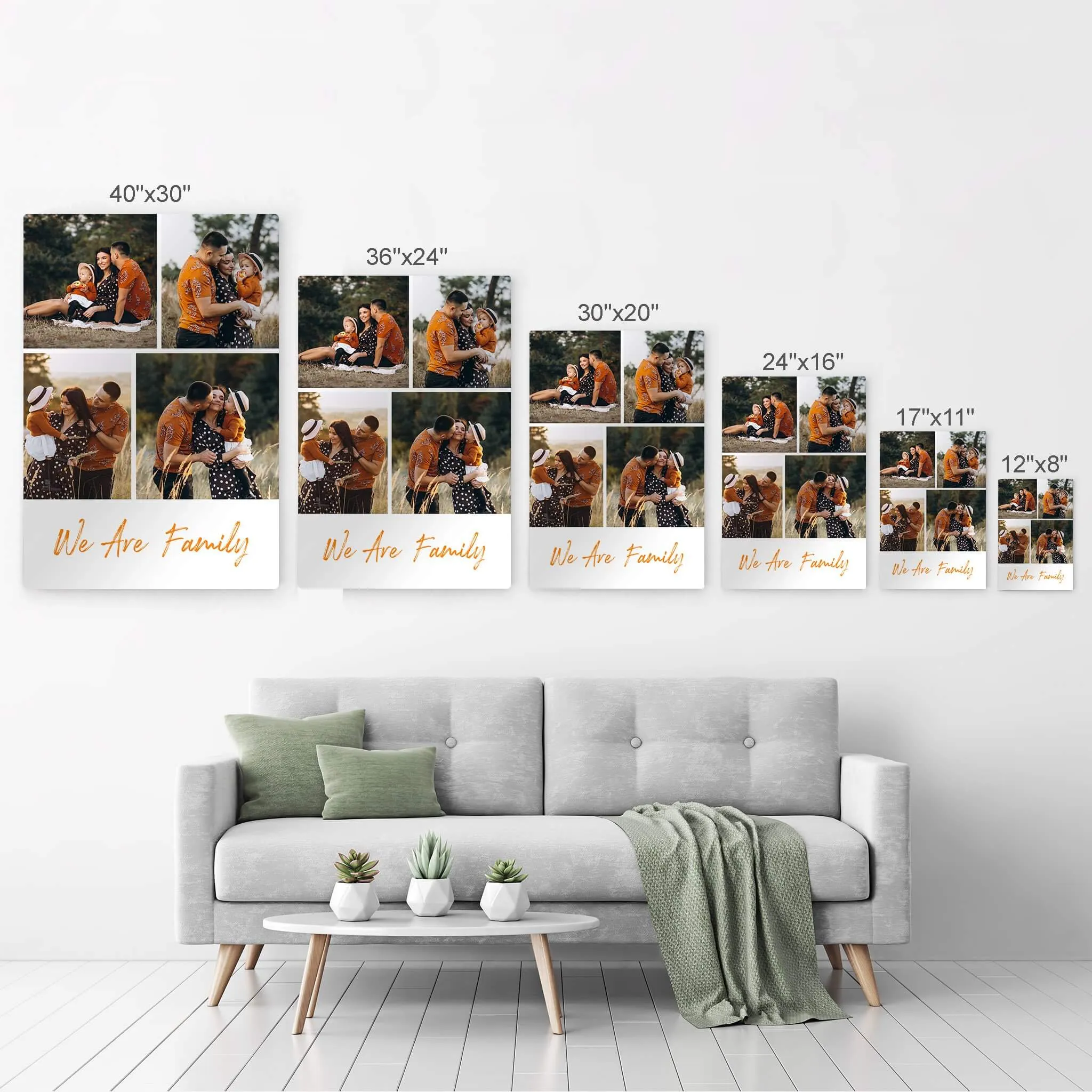 Personalized Gift Wall Art Custom Photo Collage with Customized Text