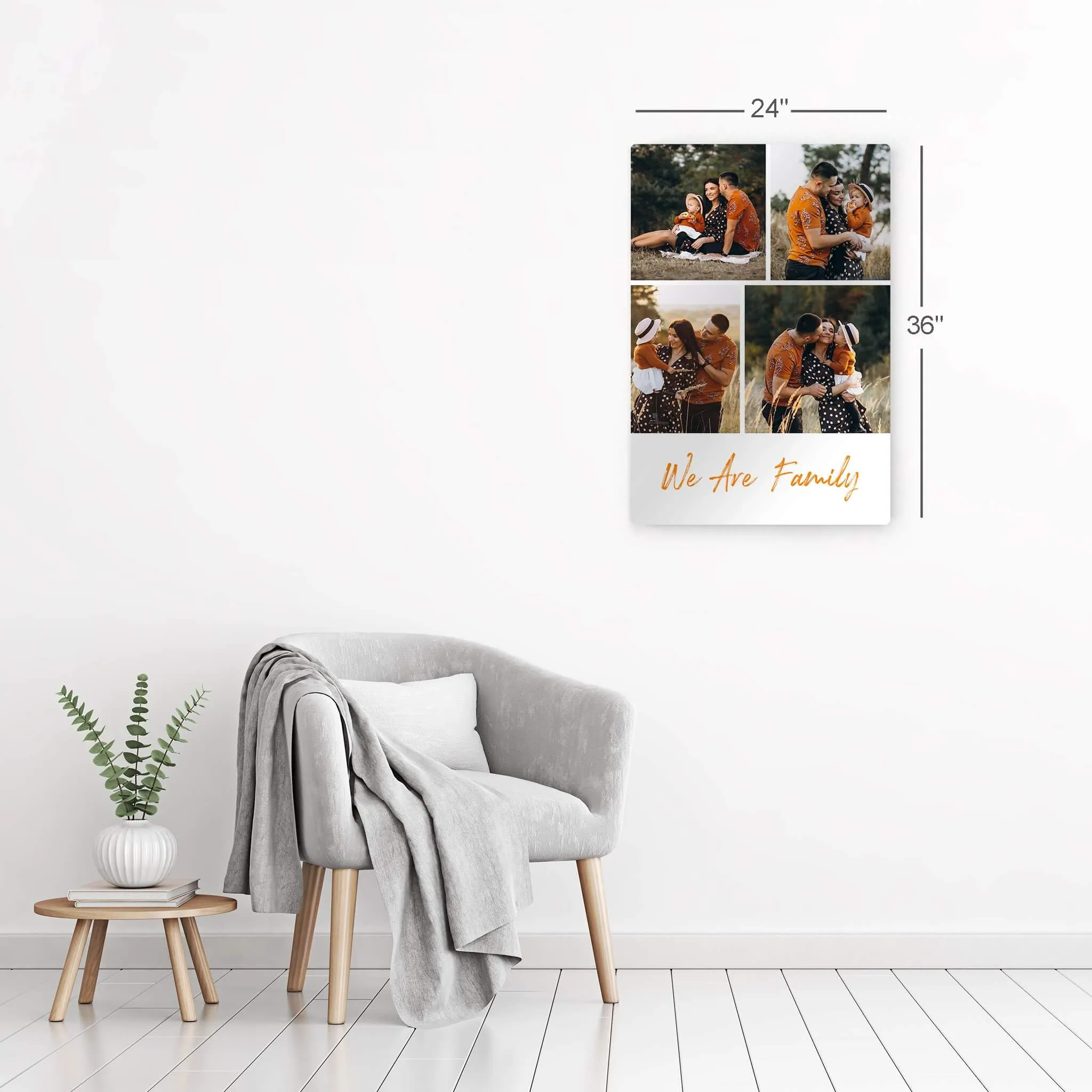 Personalized Gift Wall Art Custom Photo Collage with Customized Text
