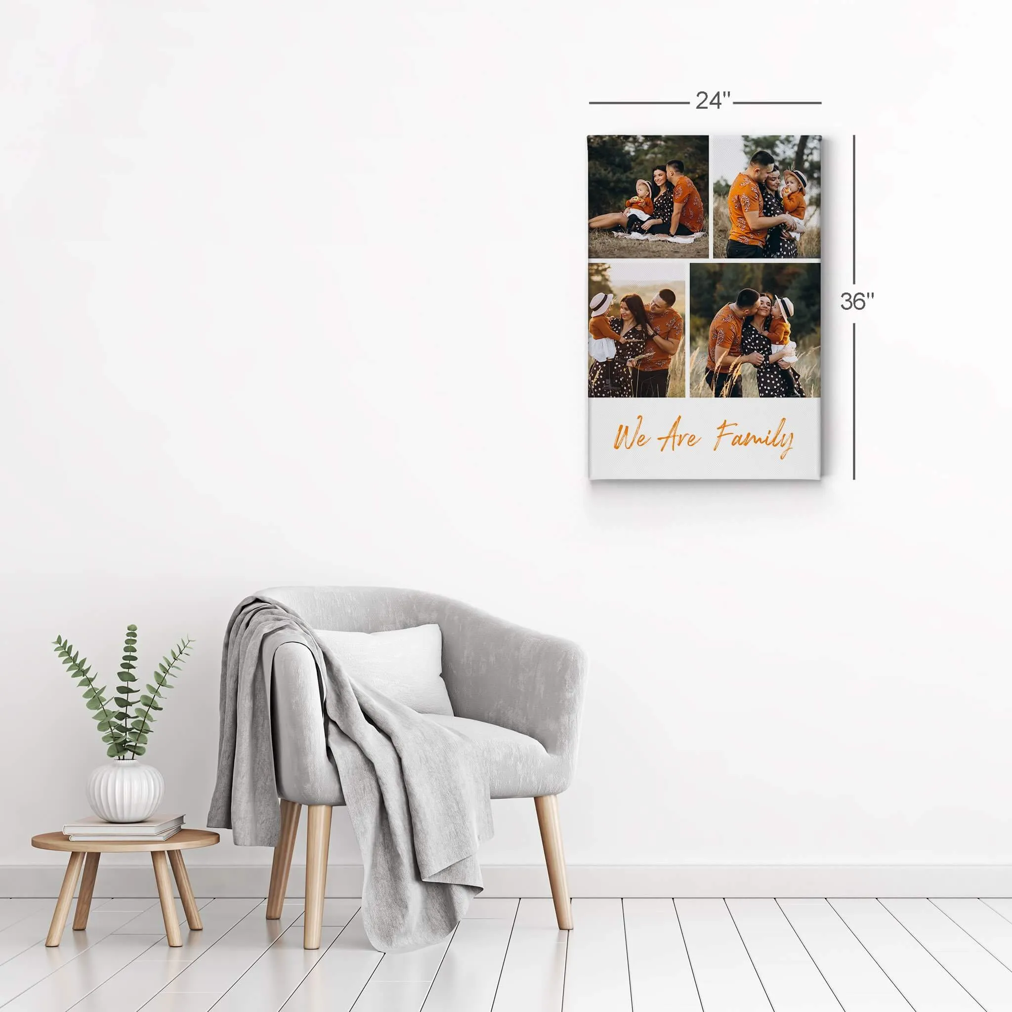 Personalized Gift Wall Art Custom Photo Collage with Customized Text