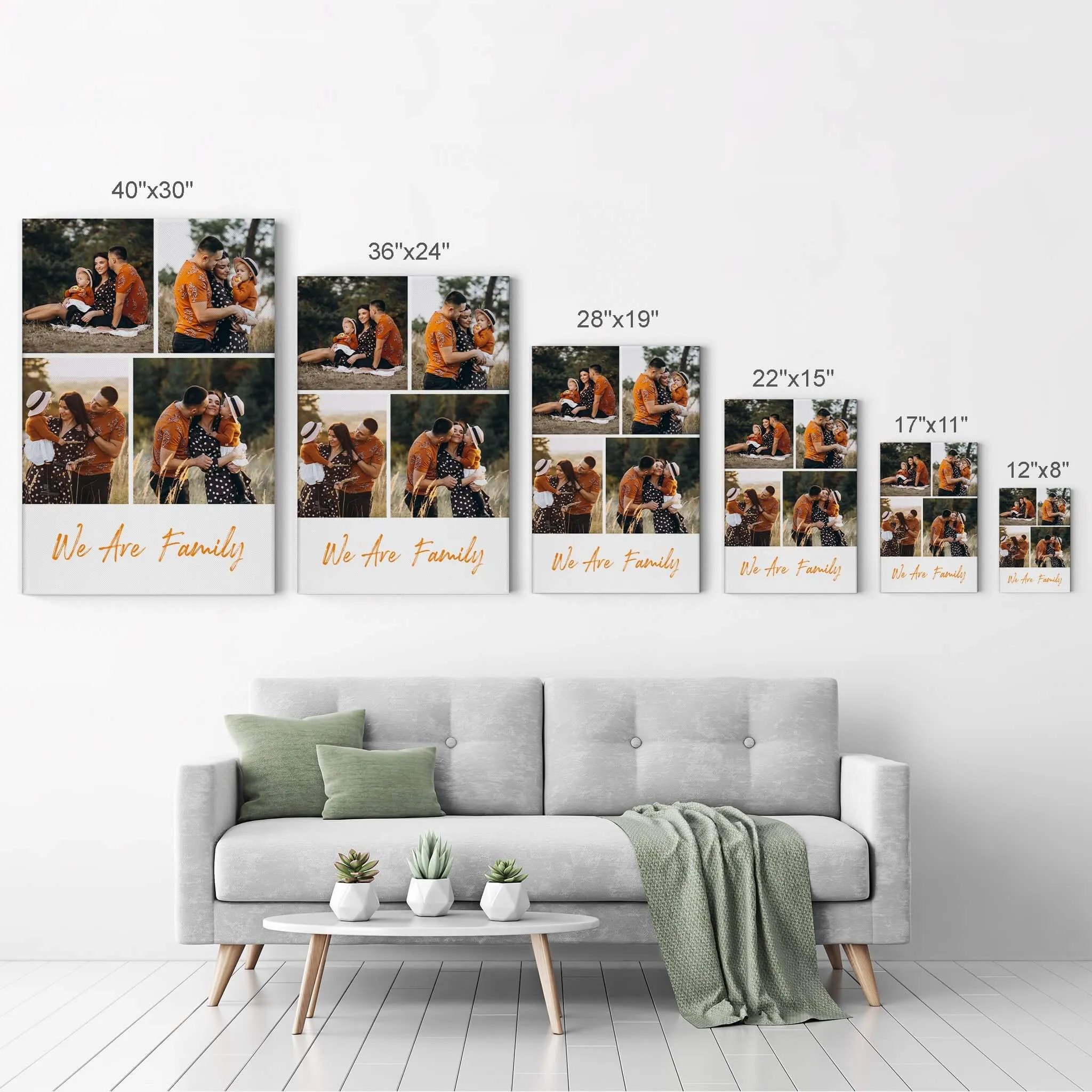 Personalized Gift Wall Art Custom Photo Collage with Customized Text