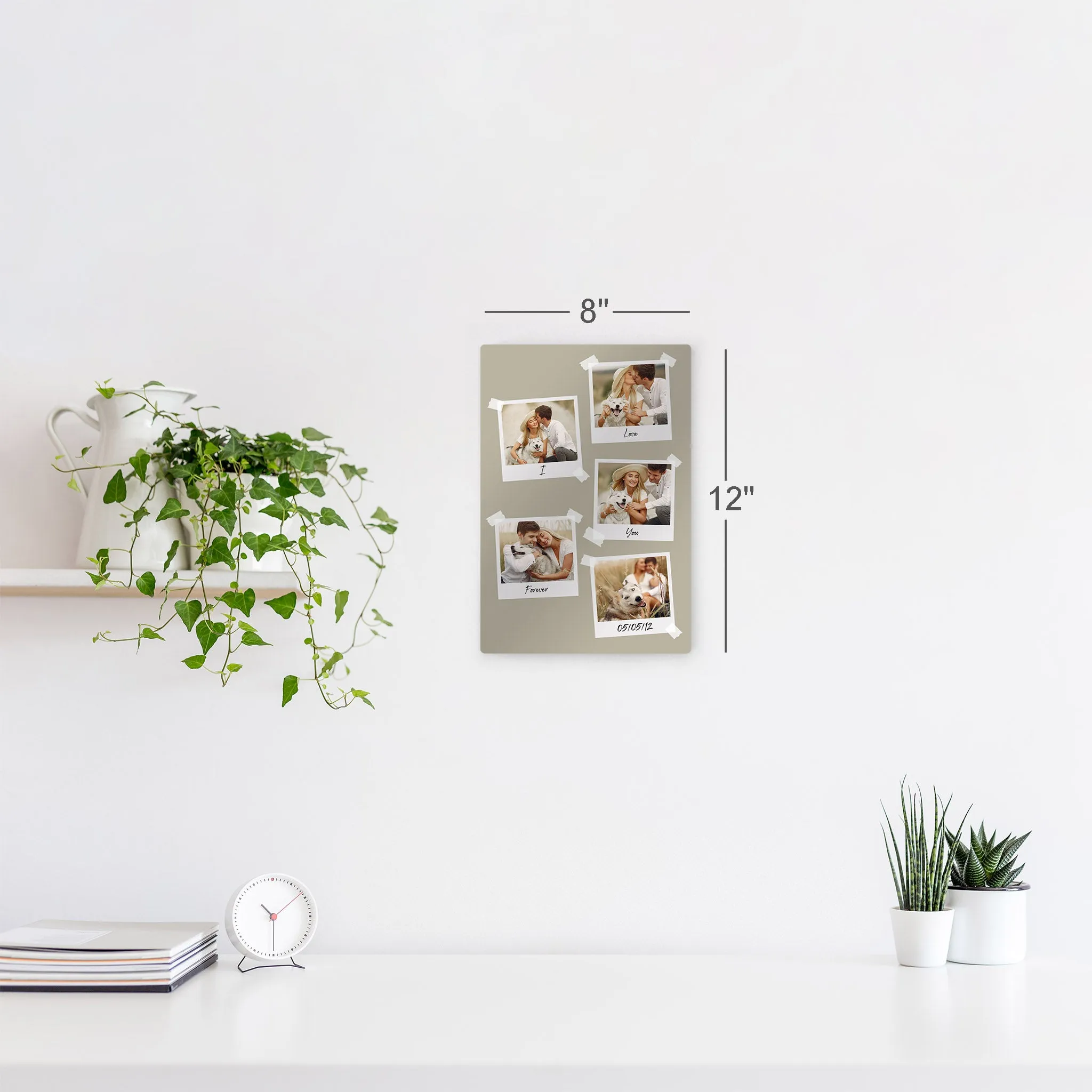 Personalized Gift Wall Art Custom Photo Collage with Polaroid Frames and Customized Text