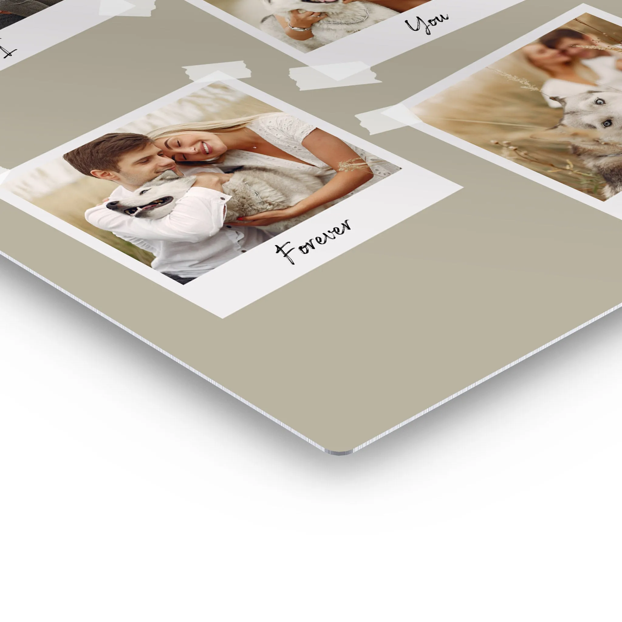 Personalized Gift Wall Art Custom Photo Collage with Polaroid Frames and Customized Text