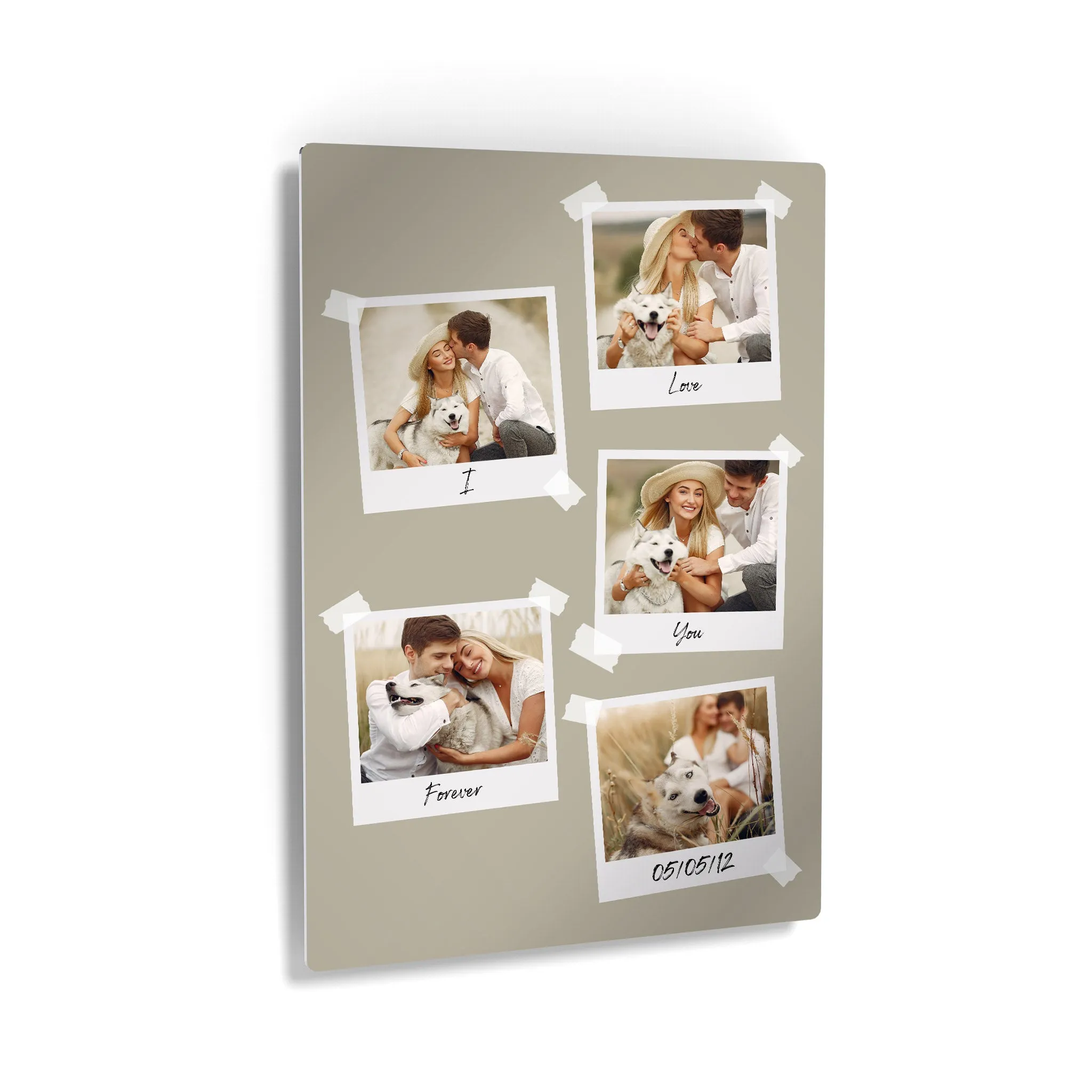 Personalized Gift Wall Art Custom Photo Collage with Polaroid Frames and Customized Text