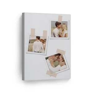 Personalized Gift Wall Art Custom Photo Collage with Polaroid Frames