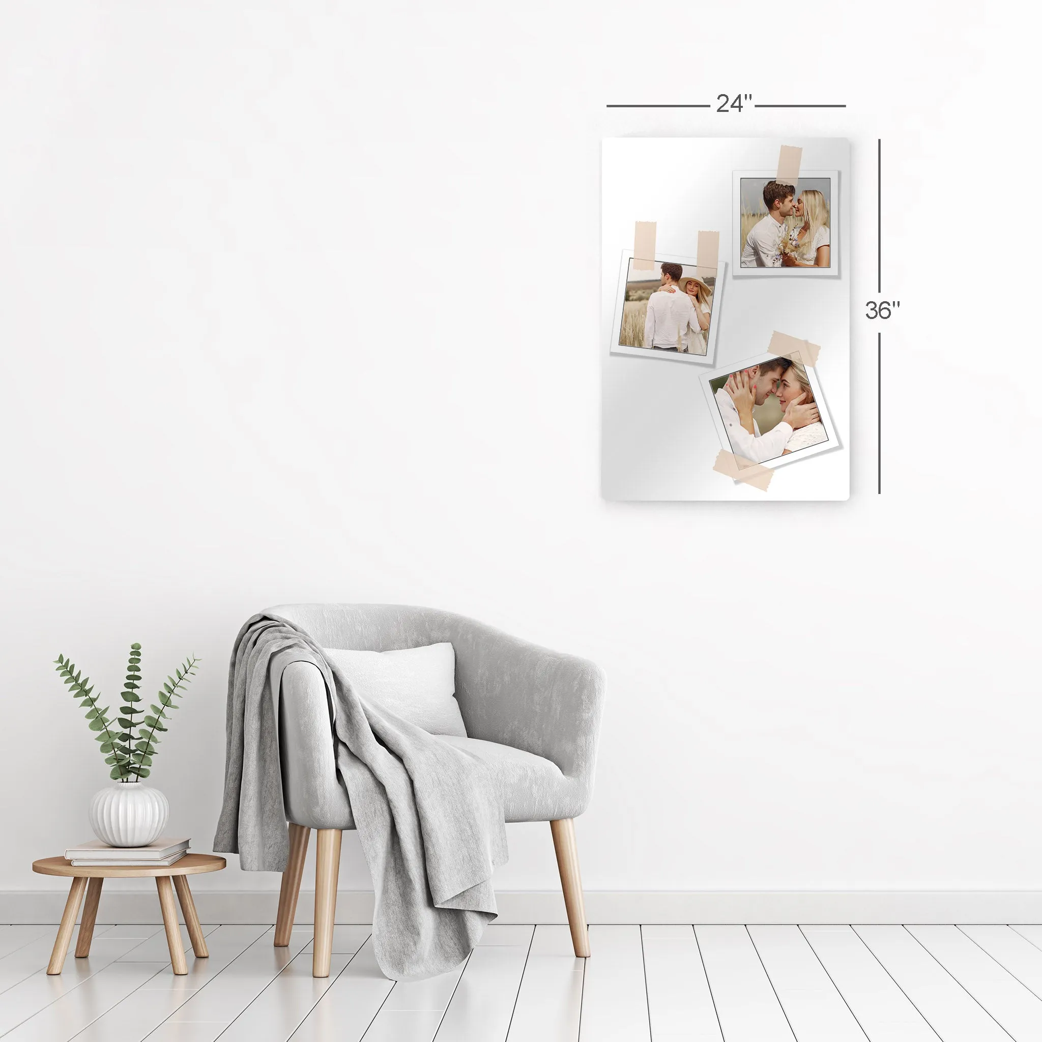 Personalized Gift Wall Art Custom Photo Collage with Polaroid Frames