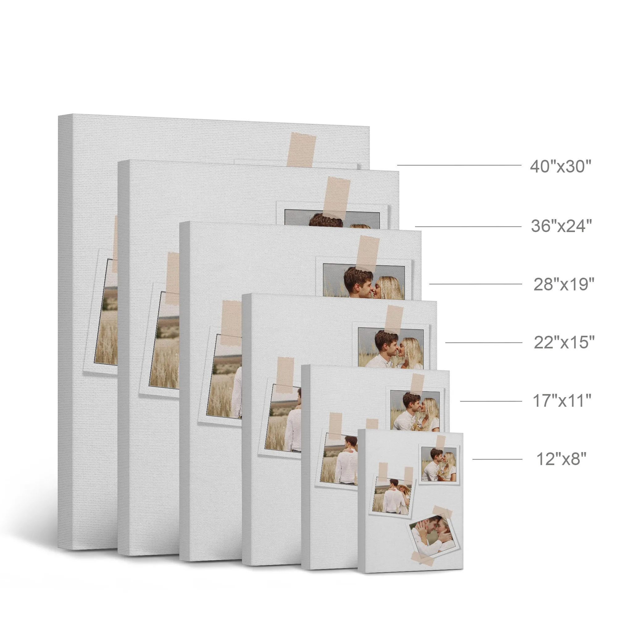 Personalized Gift Wall Art Custom Photo Collage with Polaroid Frames