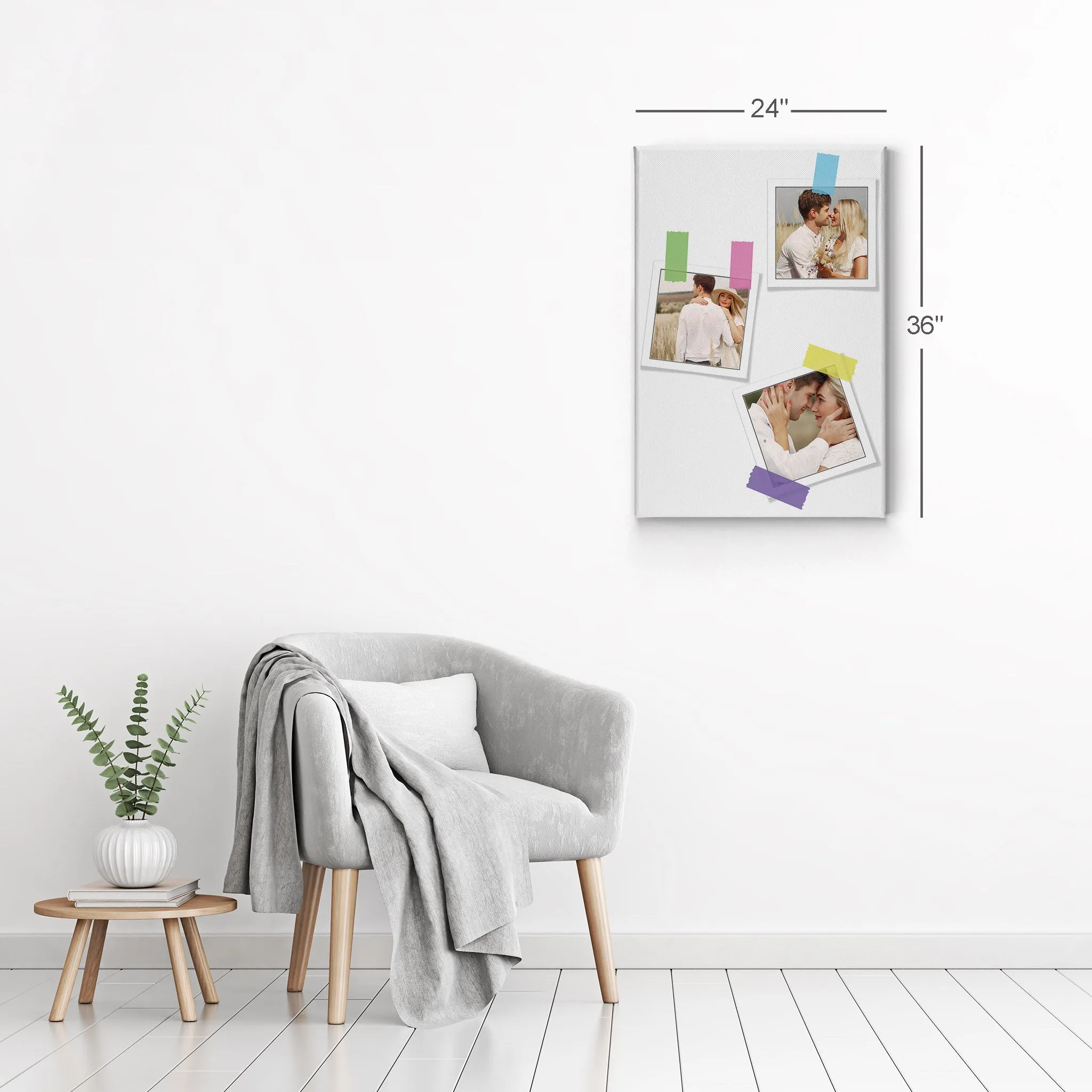 Personalized Gift Wall Art Custom Photo Collage with Polaroid Frames