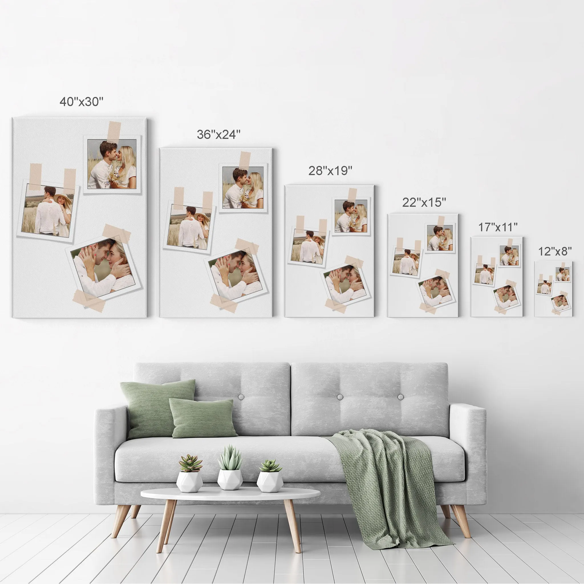Personalized Gift Wall Art Custom Photo Collage with Polaroid Frames