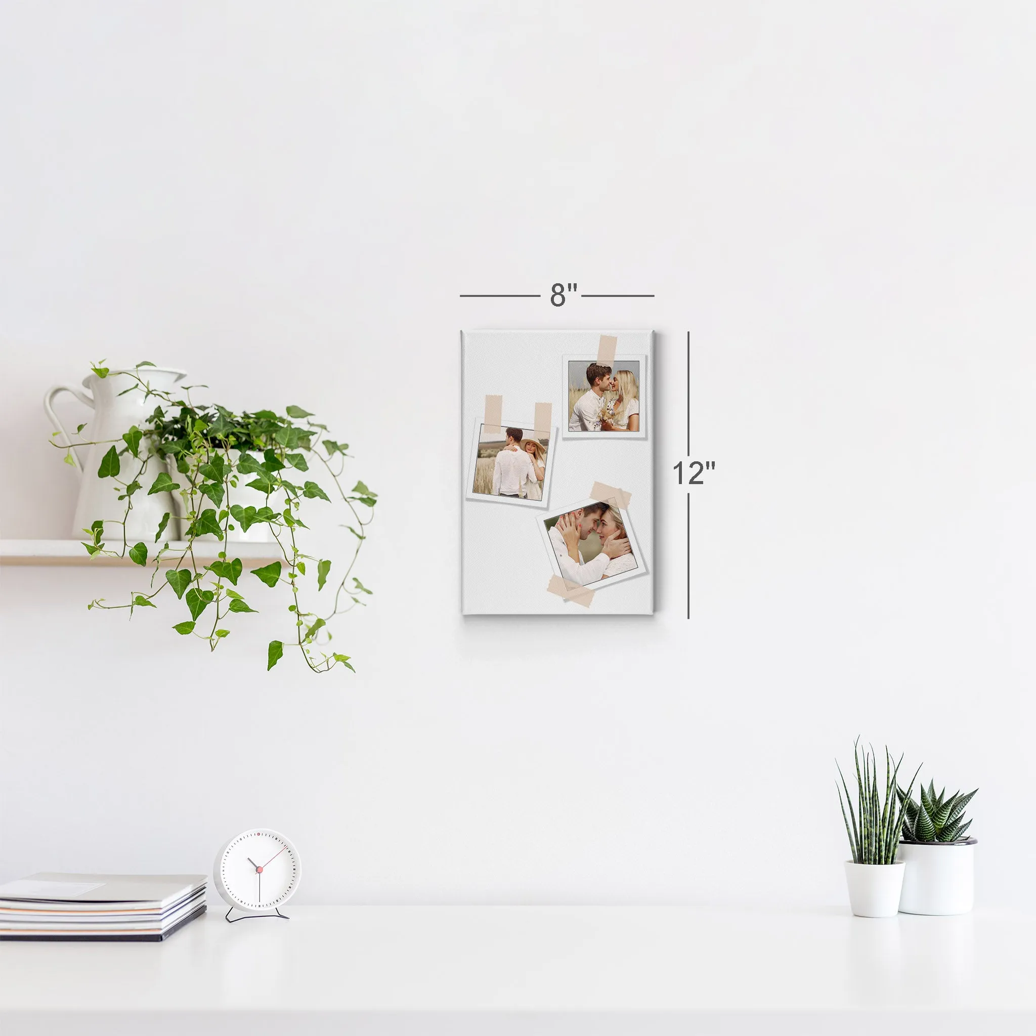 Personalized Gift Wall Art Custom Photo Collage with Polaroid Frames