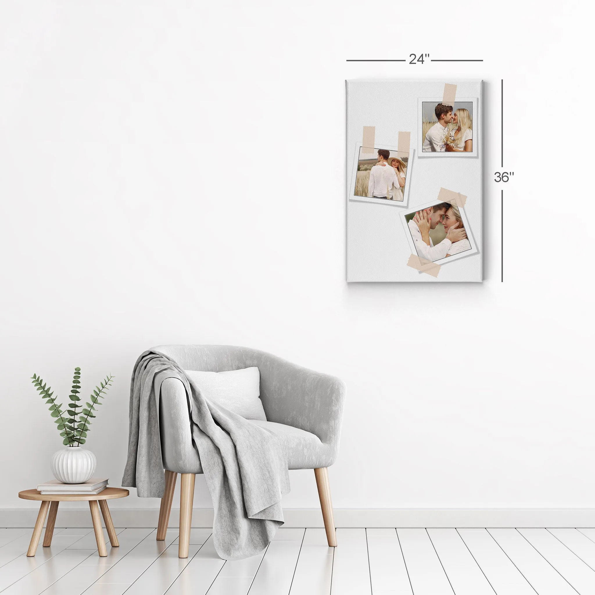 Personalized Gift Wall Art Custom Photo Collage with Polaroid Frames