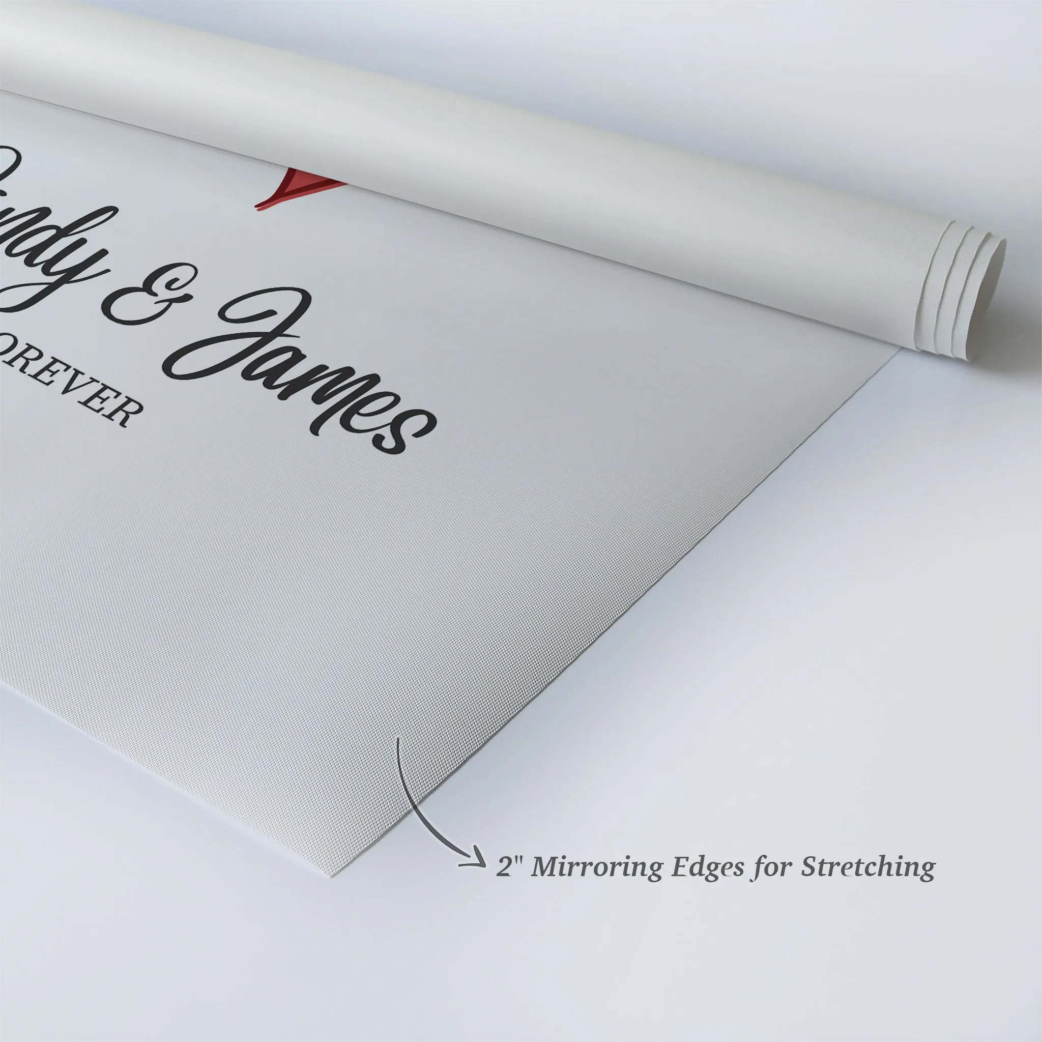 Personalized Gift Wall Art with Couple Names and Fingers Love Forever Design