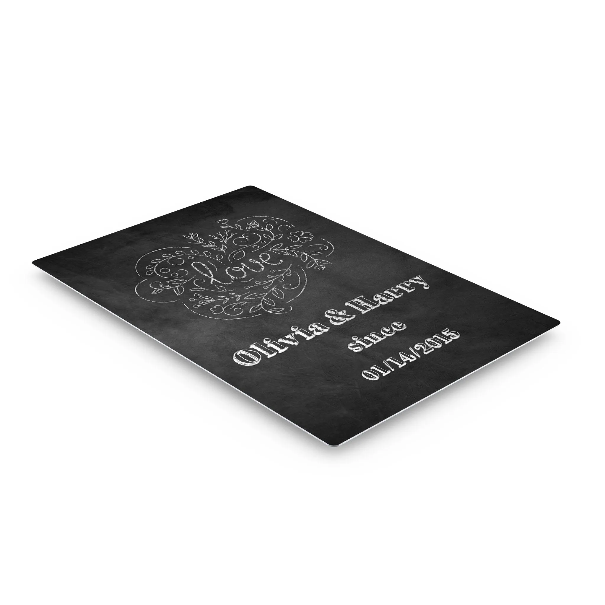 Personalized Gift Wall Art with Couple Names and Special Date on Love Since Blackboard Design