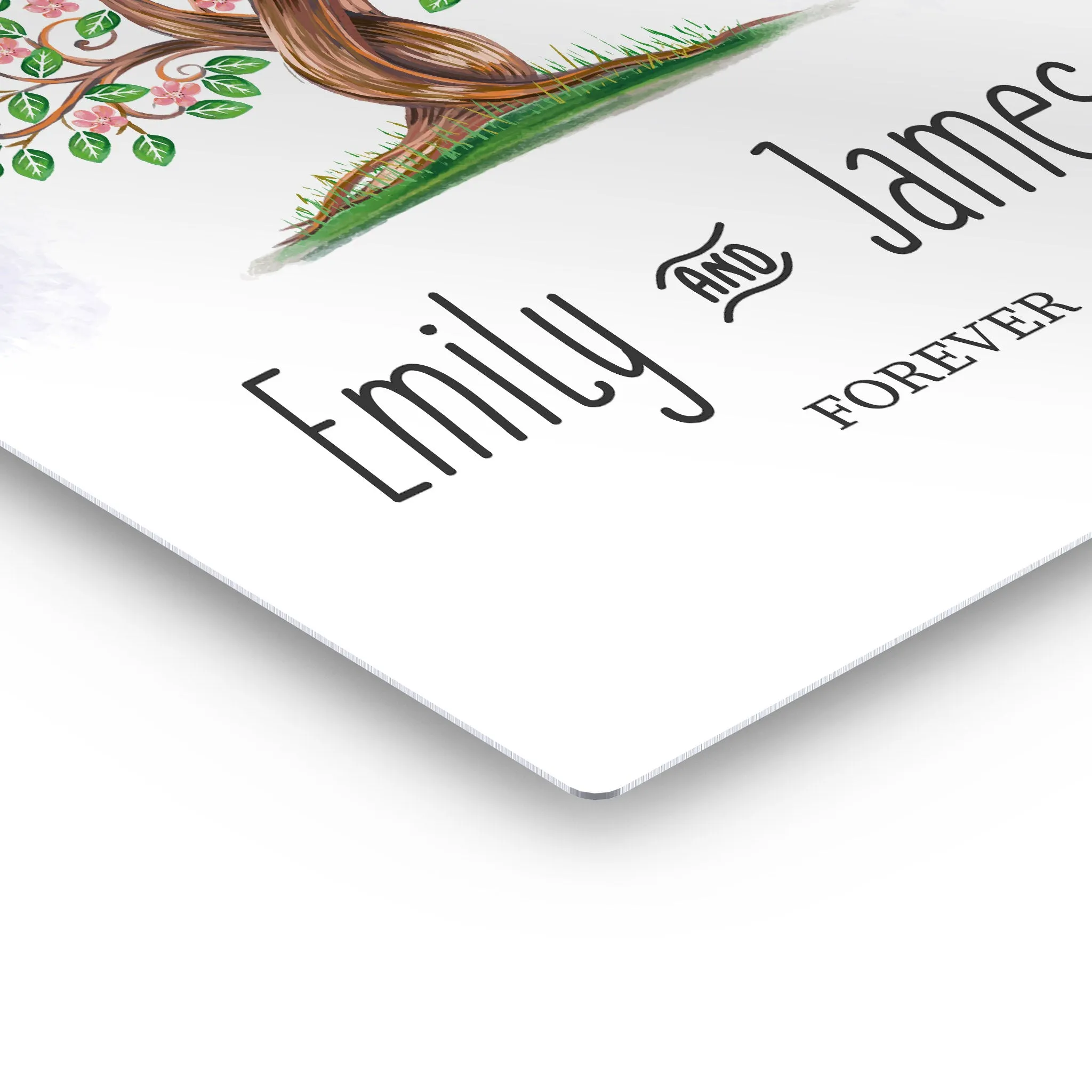 Personalized Gift Wall Art with Couple Names Life Tree Forever Design