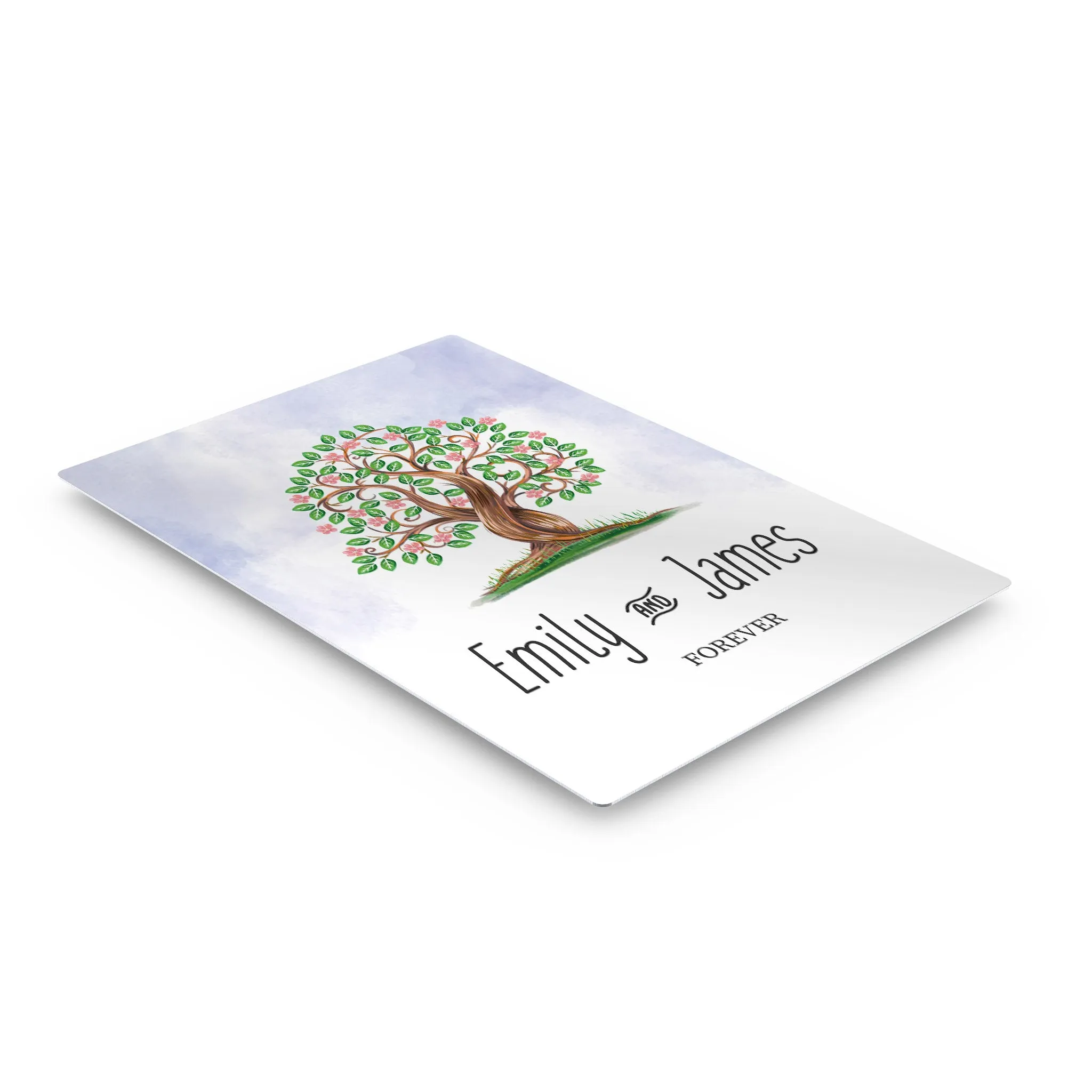 Personalized Gift Wall Art with Couple Names Life Tree Forever Design