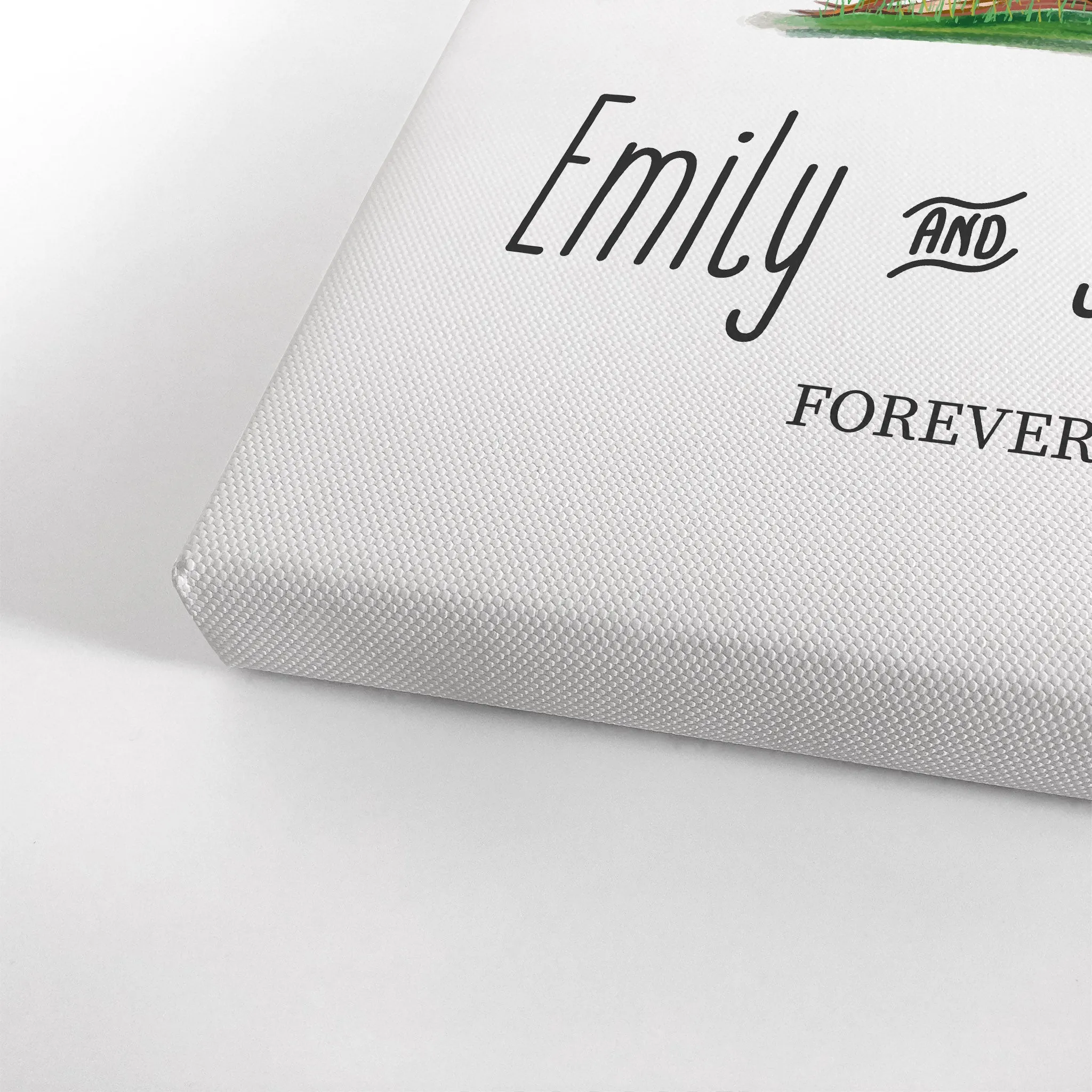 Personalized Gift Wall Art with Couple Names Life Tree Forever Design