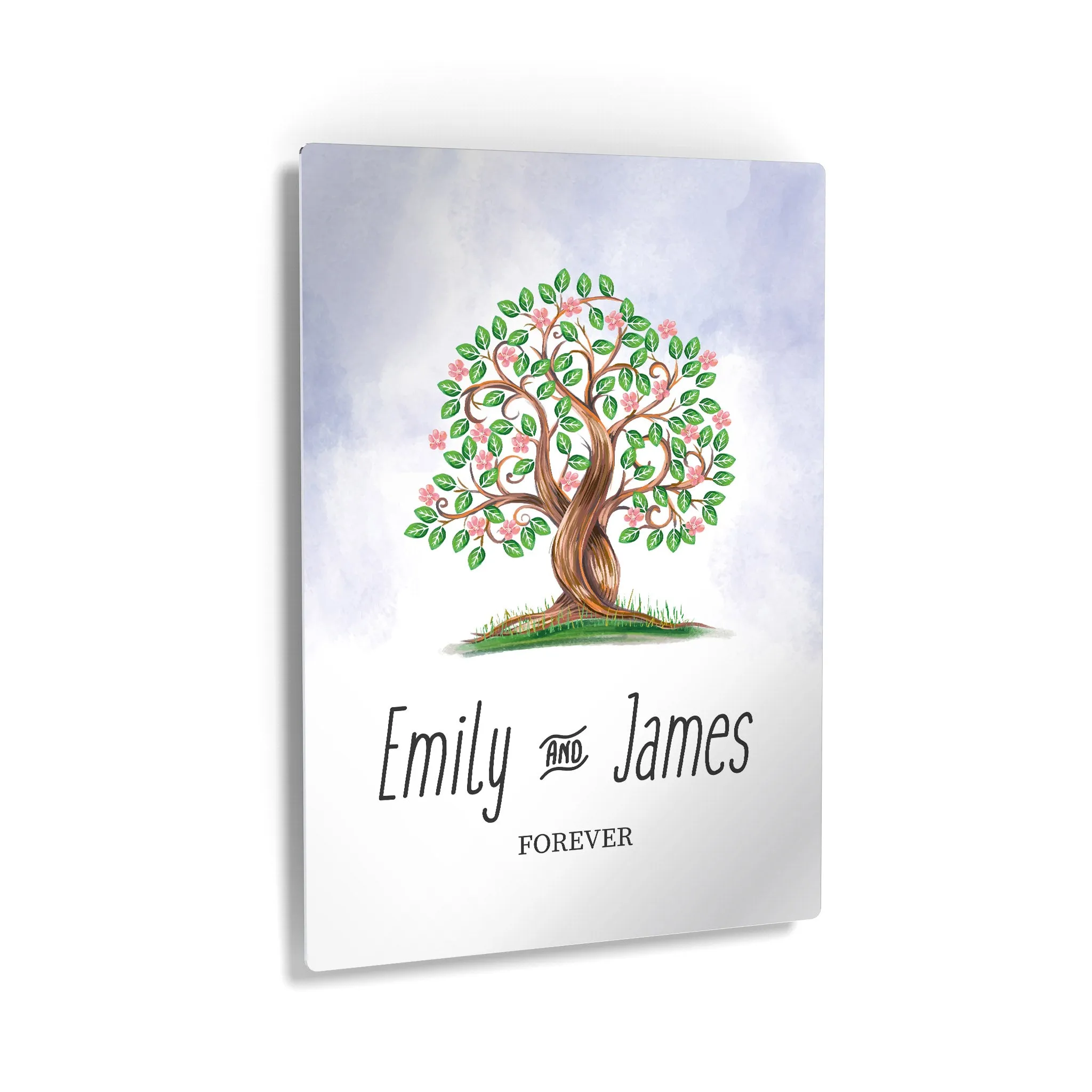 Personalized Gift Wall Art with Couple Names Life Tree Forever Design