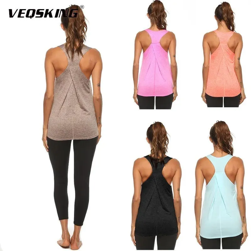 Plus Size  Women Quick Dry Gym Tank Top