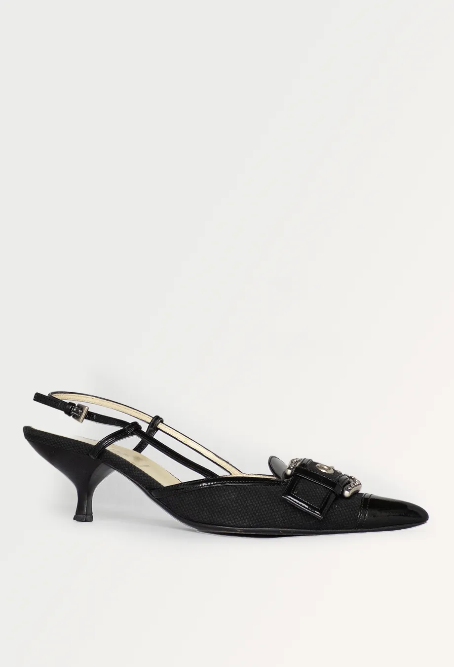 Prada Vintage Black Kitten Heels 39.5
