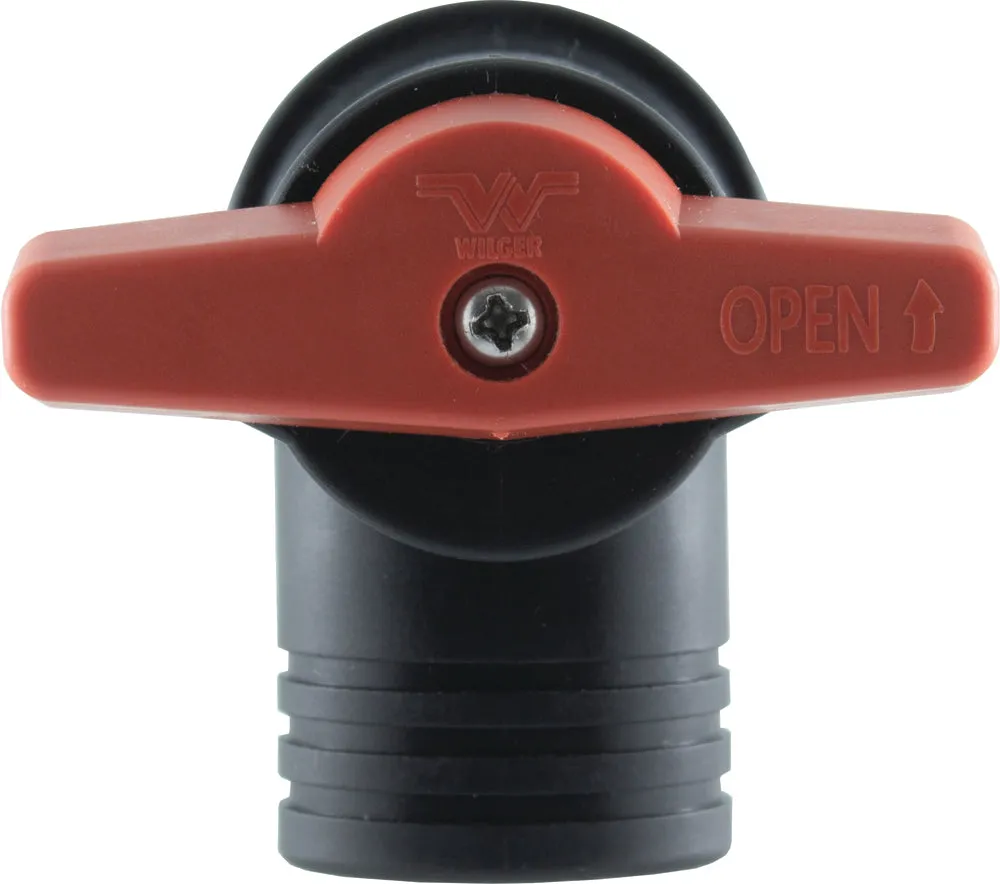QN Boom-End Flush Valve - 1" SST -  Female Thread - Viton Seals, Long Handle